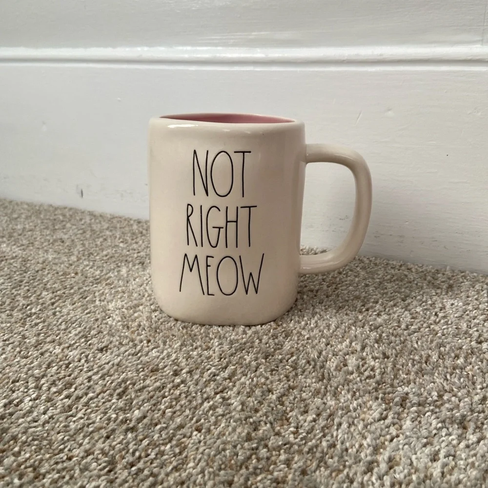 NWOT Rae Dunn Not Right Meow Mug - Picture 1 of 8